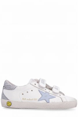 Kids' Old School Sneaker In White/silver