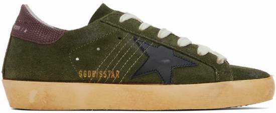 Khaki Super-star Classic Low-top Sneakers In 35810 Green/black