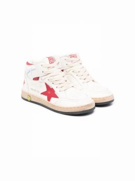 Kids' Sky-star High-top Sneakers In White