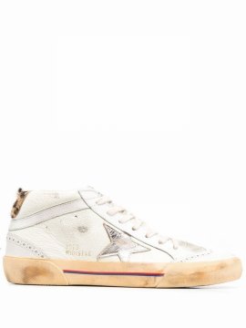 Mid Star High-top Sneakers In Nude