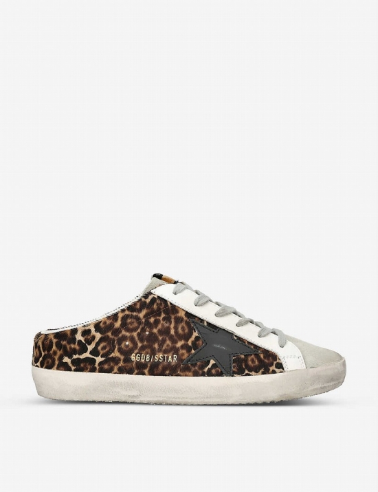 Superstar Sabot 80189 Leather Trainers In Dk.brn Com