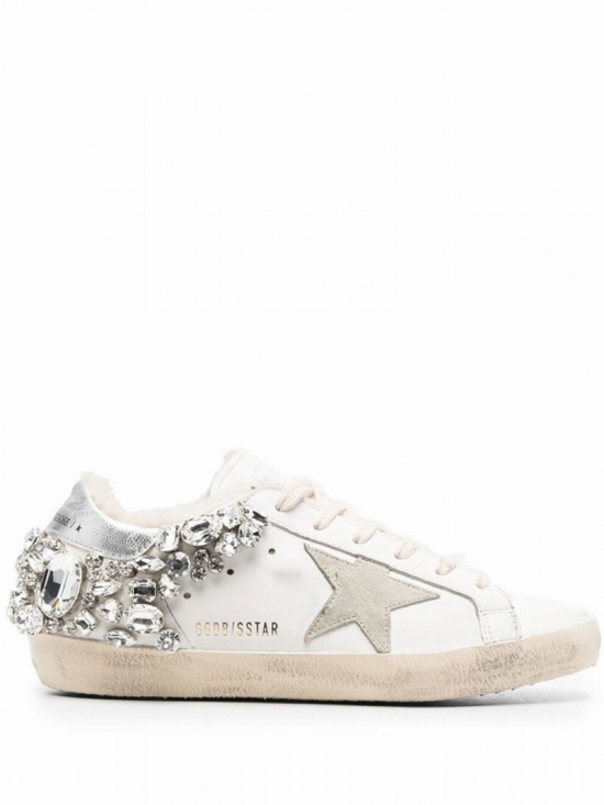 Super-star Embellished Low-top Sneakers In White