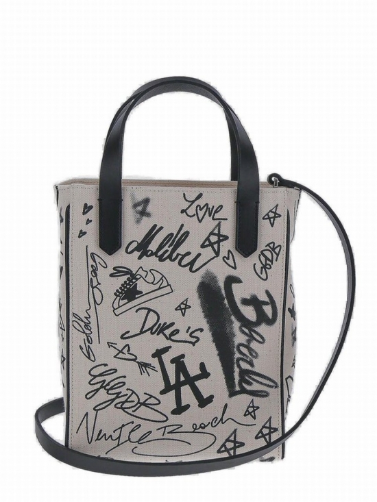 Deluxe Brand Graffiti Printed Tote Bag In Multi