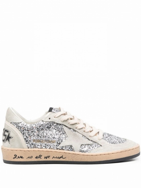 Ball-star Glitter Low-top Sneakers In Neutrals