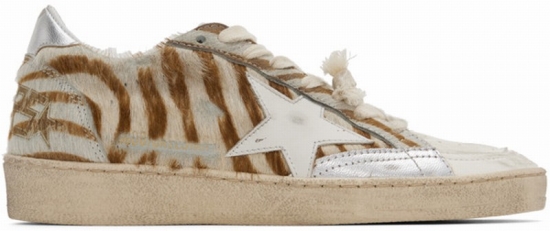 White Ball Star Sneaker In White/brown