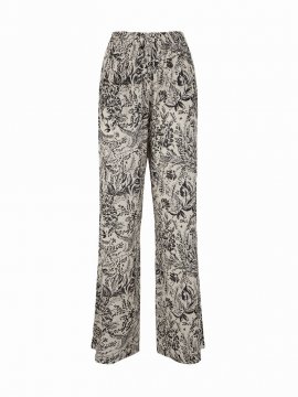 Women's White Viscose Pants