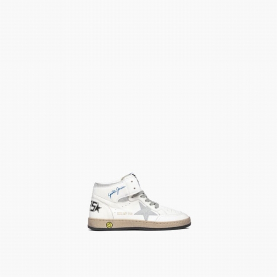 Kids' Sky Star Sneakers In White/silver