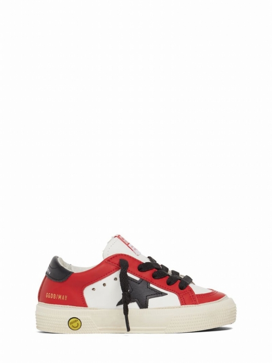 Kids' May Leather Lace-up Sneakers In Multicolor