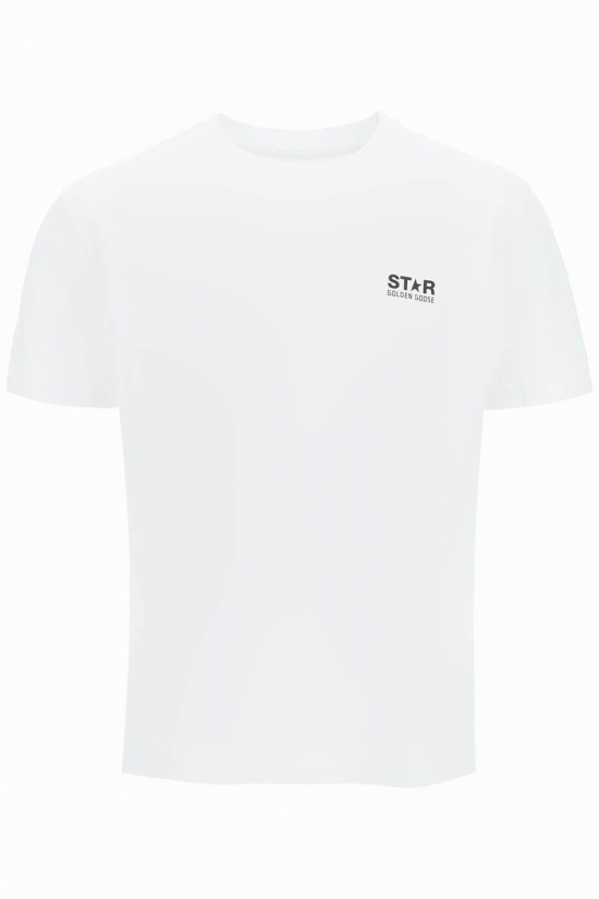 Logo T-shirt With Back Maxi Star Print In White