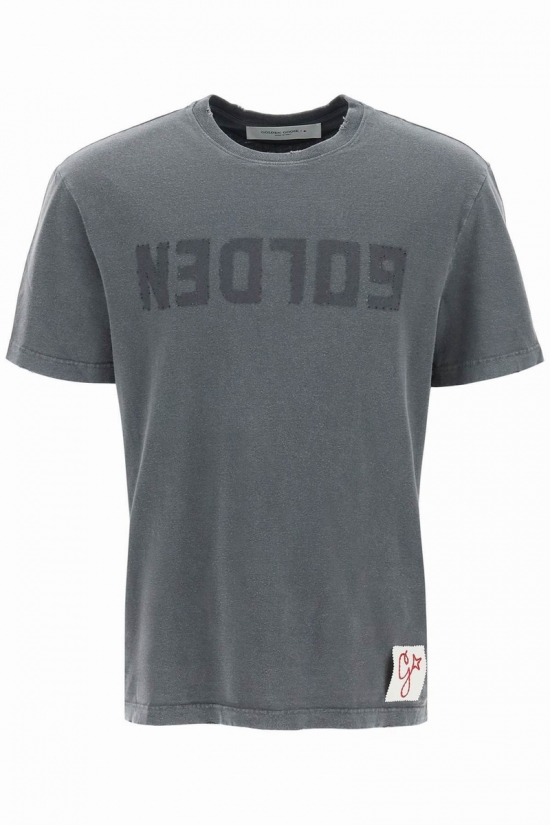 Reversed Logo T Shirt In Grey