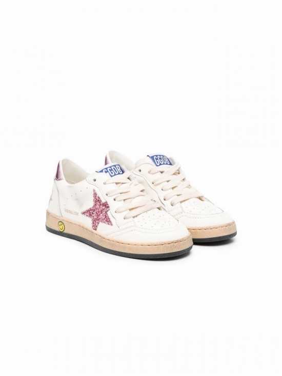 Kids' Superstar Distressed Sneakers In White