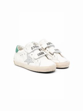 Kids' Old School Touch-strap Sneakers In White