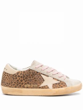 Super-star Leopard-print Low-top Sneakers In Neutrals