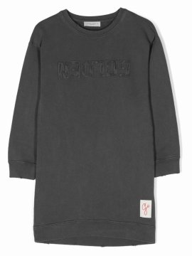 Kids' Sweatshirt Dress In Anthracite