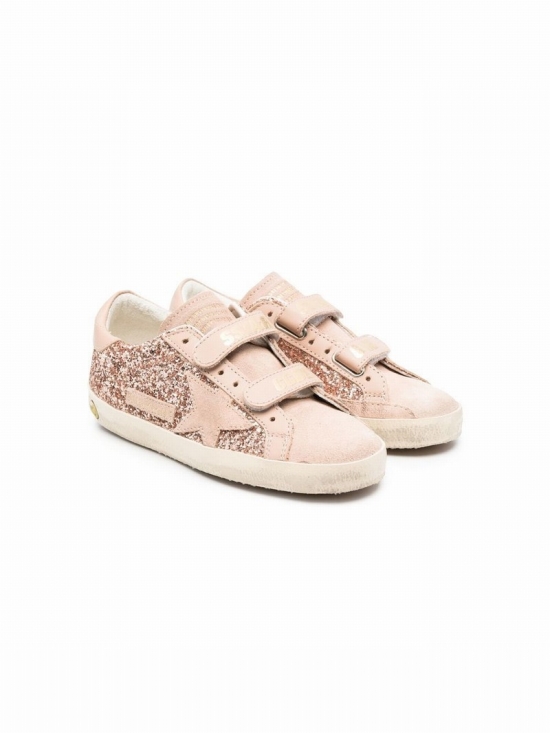 Kids' Old School Touch-strap Sneakers In Neutrals