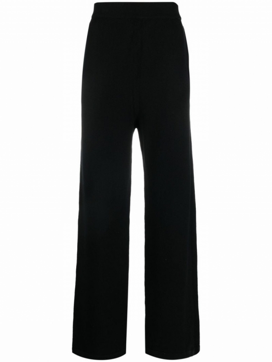 Crochet Cashmere-blend Trousers In Black