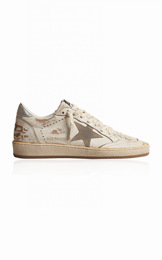 Women's Ballstar Leather Sneakers In White