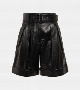 Leather Shorts In Black