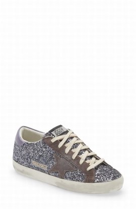 Super-star Low Top Sneaker In Antrhacite/ Purple/ Grey