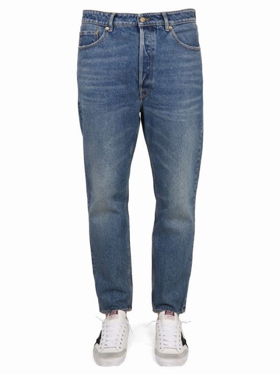 Straight Leg Jeans In Blue