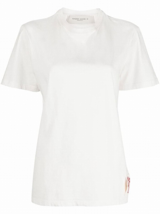 Golden Cotton T-shirt In White