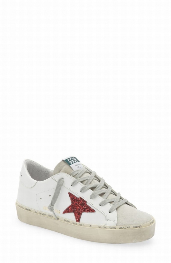 Hi Star Platform Sneaker In White/red