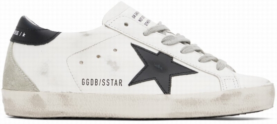 Ssense Exclusive White & Black Super-star Classic Sneakers In White/black