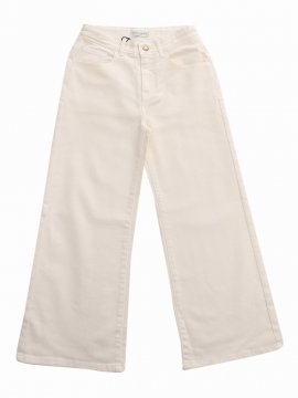 Kids' Wide Jeans In Cream