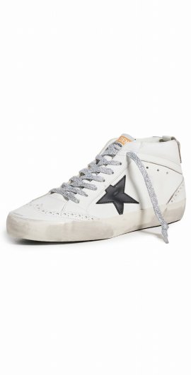 Mid Star Leather Upper Star And Wave Sneakers