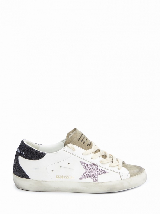 Super-star Leather Sneakers In Crema/nero