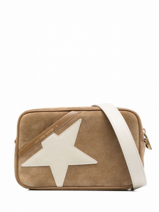 Star Suede Crossbody Bag In Marrone