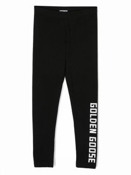 Logo Print Skinny Trousers In Black