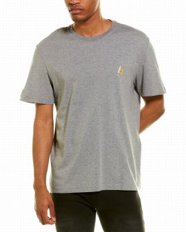 Star Print T-shirt In Grey