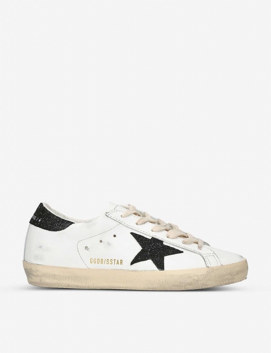 Superstar Swarovski-crystal And Leather Trainers In White/blk