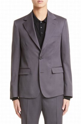 Journey Single Breasted Wool Sport Coat In Grey