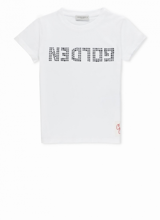 Kids' Golden T-shirt In Optic White