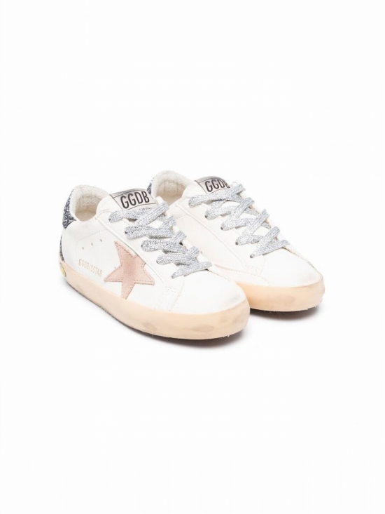 Kids' Sneakers Superstar Nappa Glitter In Nude & Neutrals