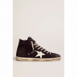 Classic Suede Upper Shiny Leather Star In Blue