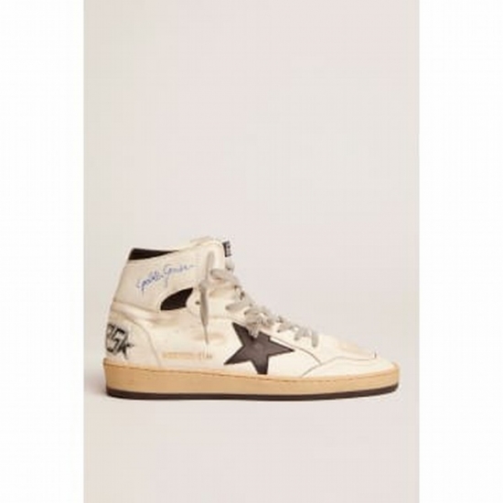 Sky Star Nappa Upper With Serigraph Leather Star And Ankle In White