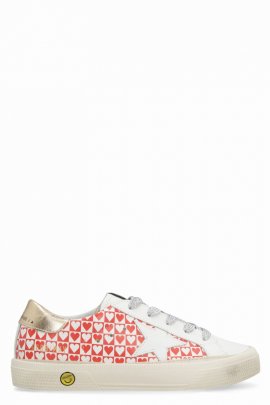 Kids' May Leather Sneakers In White