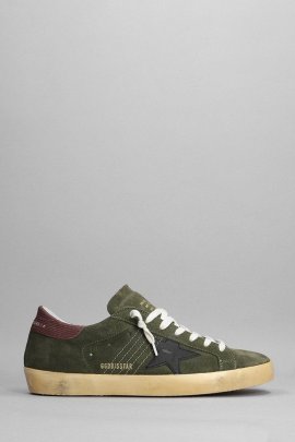 Superstar Sneakers In Green Suede