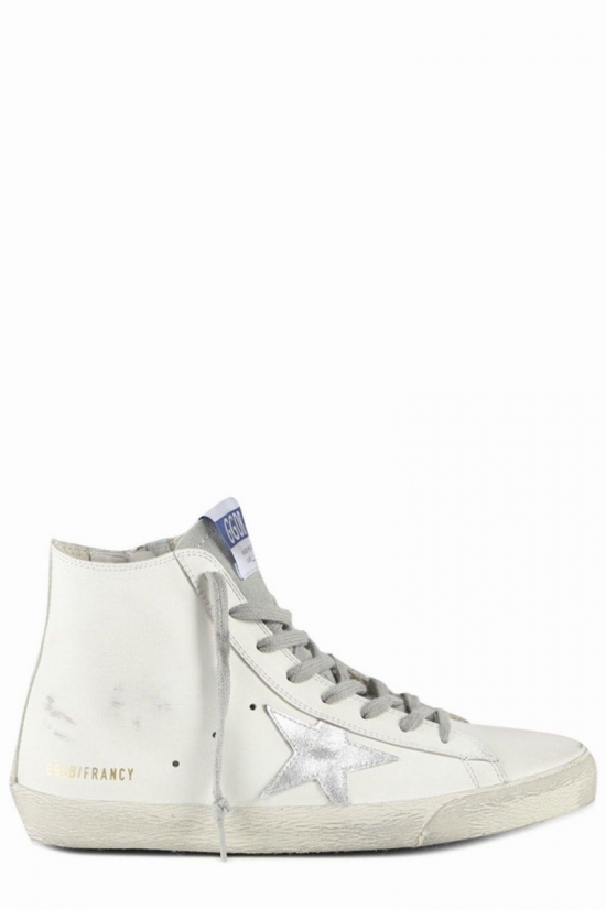 Francy Lace-up Sneakers In White/silver/milk