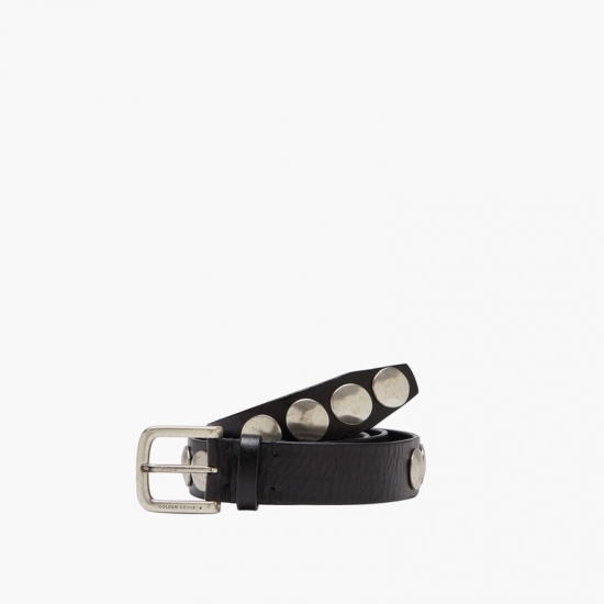 Trinidad Washed Leather Belt In Black