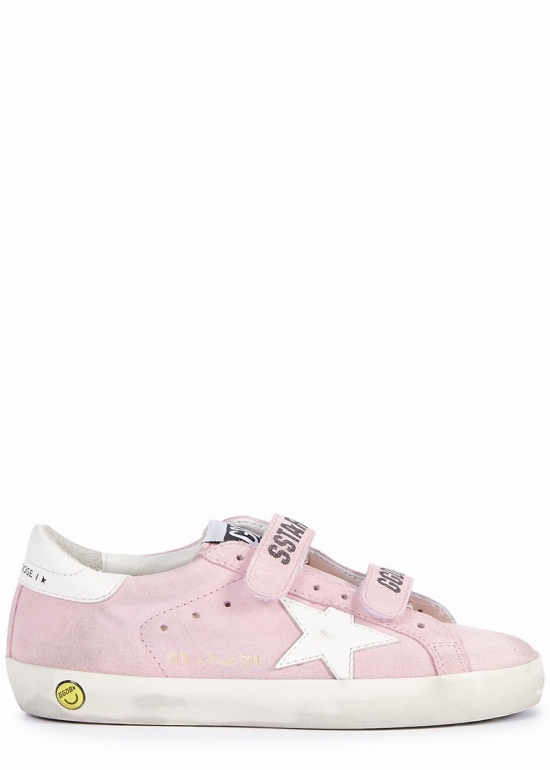 Kids Old School Pink Suede Sneakers (it28-it35)