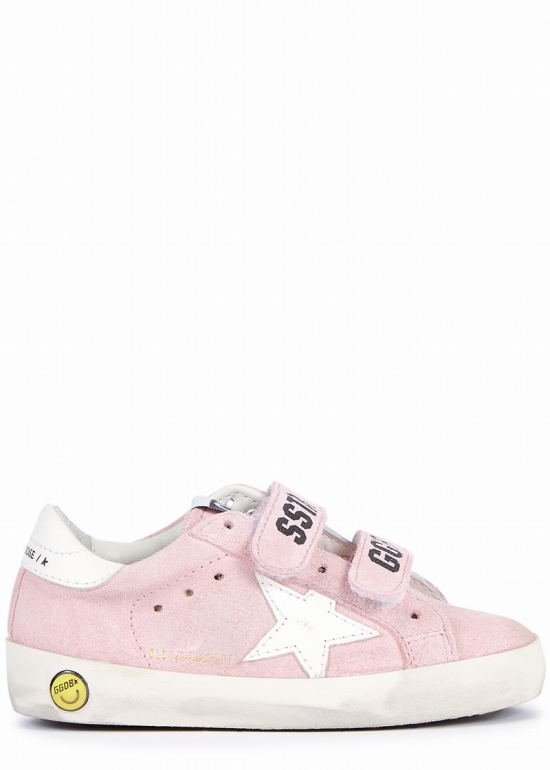 Kids Old School Pink Suede Sneakers (it19-it27) - 4 Baby