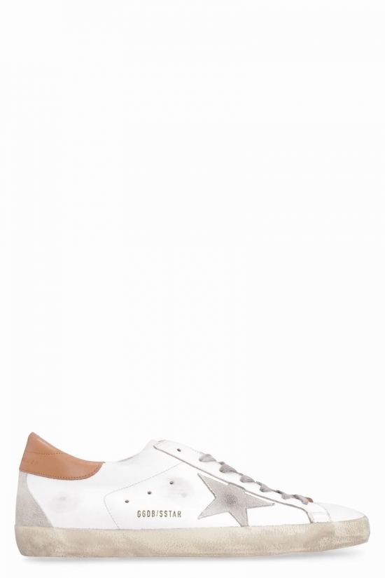 Superstar Leather Low-top Sneakers In Bianco