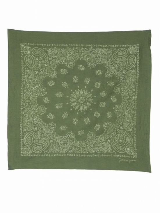 Paisley-print Foulard In Green