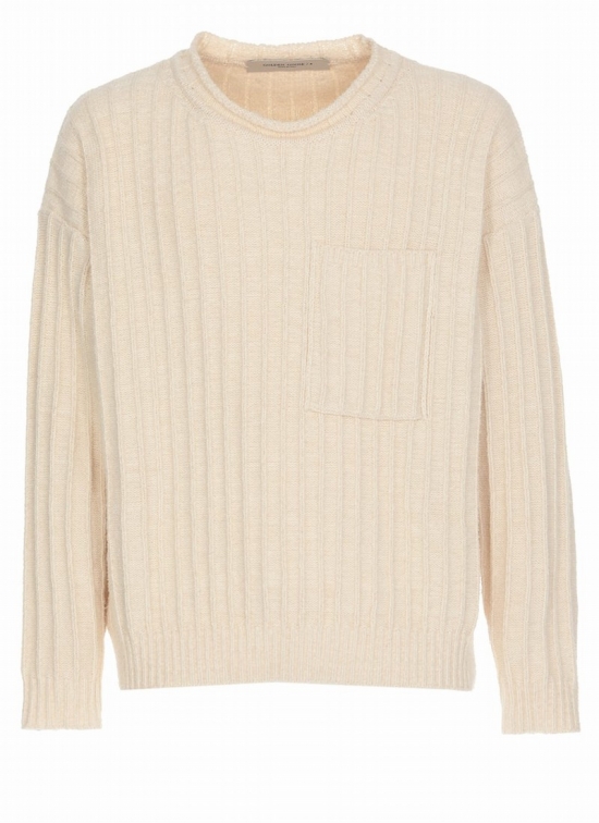 Boxy Sweater In Yellow Cream