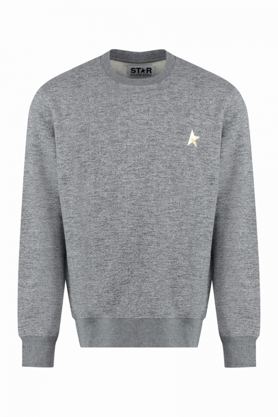 Cotton Crew-neck Sweatshirt In Grey