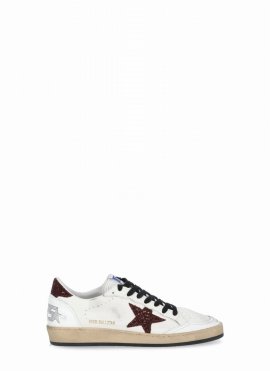 Ball Star Sneakers In Wht/bordeaux